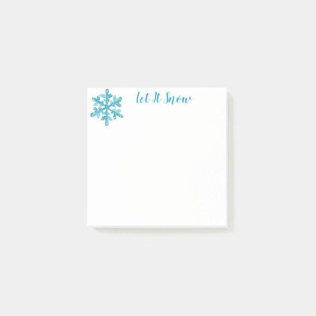 Holiday Snowflake Post it Notes Post-it Klebezettel (Vorderseite)