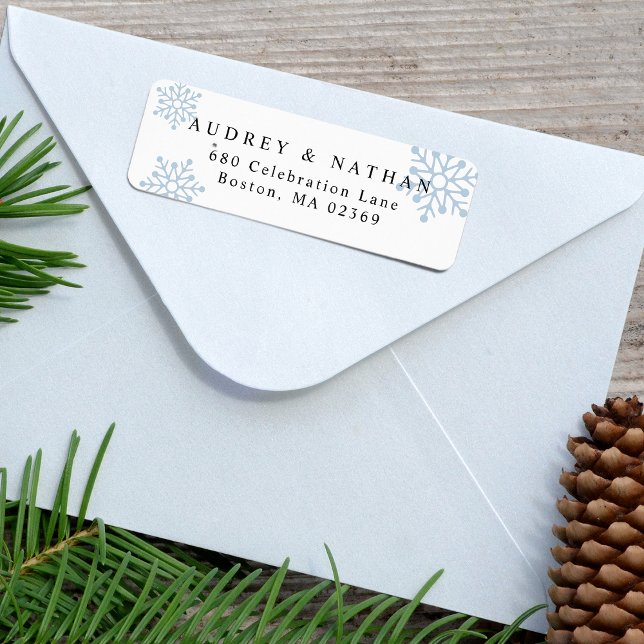 Holiday Snowflake Rücksendeadresse (Holiday Snowflake Return Address Label)