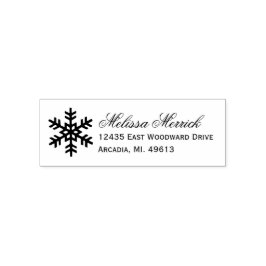 Holiday Snowflake Rücksendeadresse Gummi Briefmark Permastempel