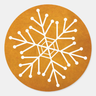 Holiday Snowflake Umschlag oder gegenwärtige Siege Runder Aufkleber