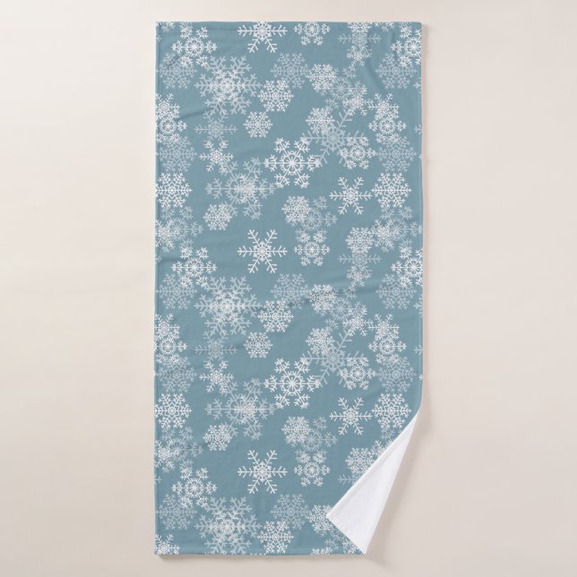 Holiday Snowflakes Badetuch Badehandtuch (Badehandtuch)