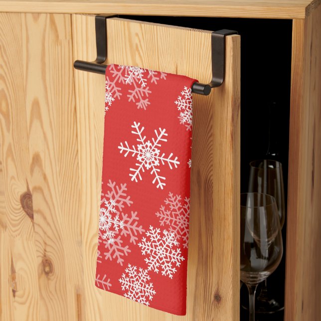 Holiday Snowflakes Küche Handtuch (Drittel gefaltet)
