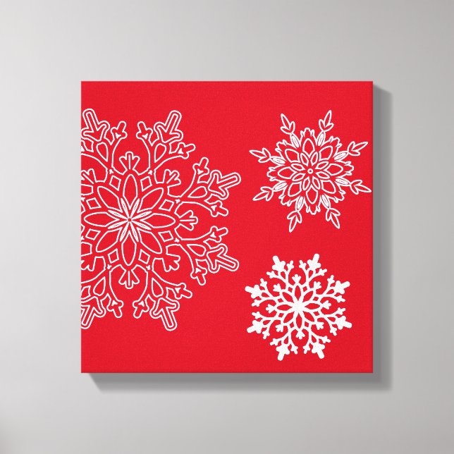 Holiday Snowflakes Leinwand Art (Vorderseite)