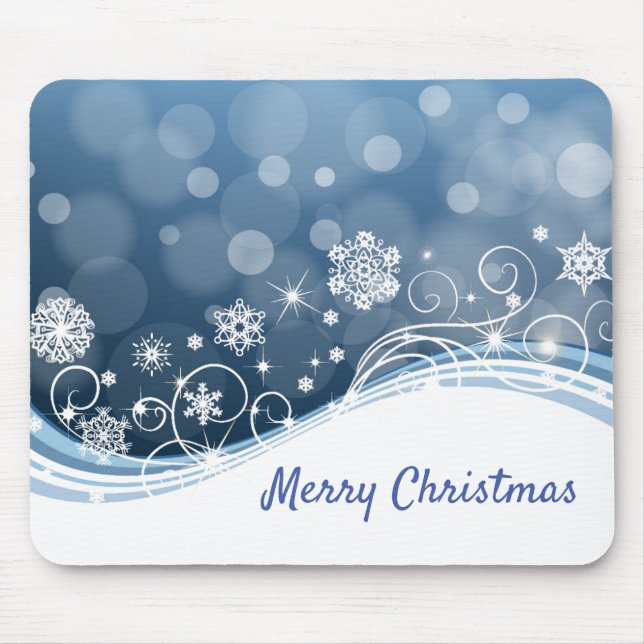 Holiday Snowflakes Mouse Pad Mousepad (Vorne)