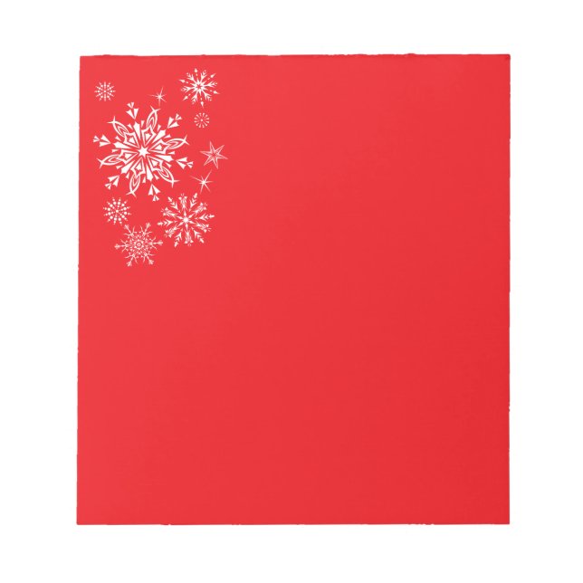 Holiday Snowflakes Notepad Notizblock (Vorderseite)