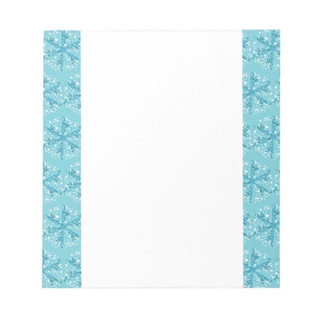 Holiday Snowflakes Notepad Notizblock (Vorderseite)