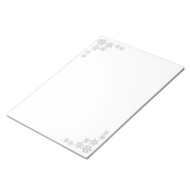 Holiday Snowflakes Notepad Notizblock (angewinkelt)