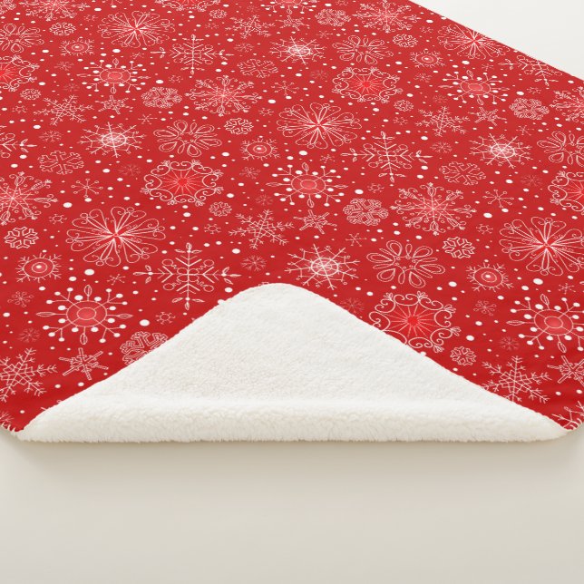 Holiday Snowflakes Sherpa Blanket Sherpadecke (3/4)