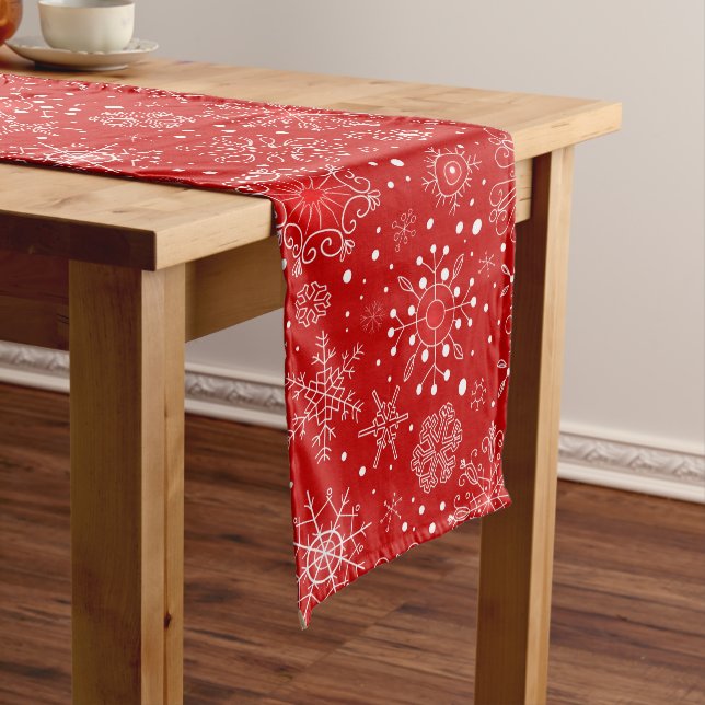 Holiday Snowflakes Table Runner Großer Tischläufer (Beispiel)