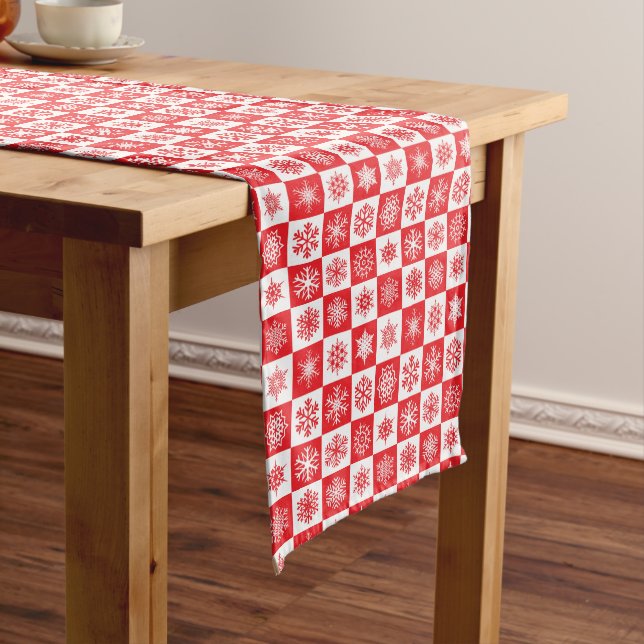 Holiday Snowflakes Table Runner Mittelgroßer Tischläufer (Beispiel)