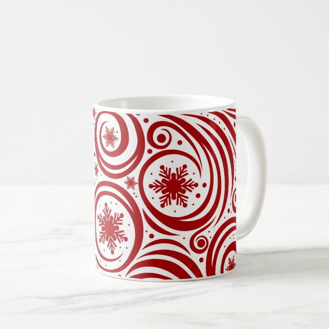 Holiday Snowflakes Tasse Kaffee (VorderseiteRechts)