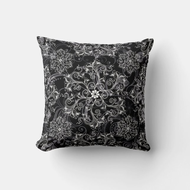 Holiday Snowflakes Throw Kissen (Vorderseite)