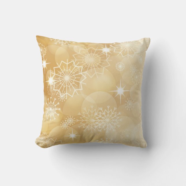 Holiday Snowflakes Throw Kissen (Vorderseite)