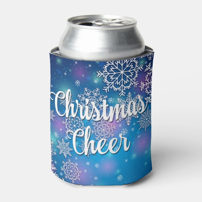 Holiday Snowflakes Weihnachtsauftakt Dosenkühler (Kanne Vorderseite)