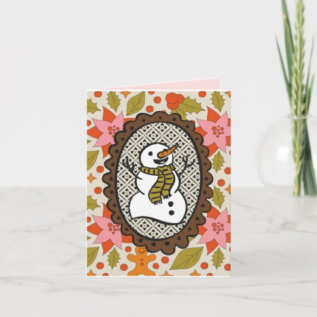 Holiday Snowman Card Karte (Vorderseite)
