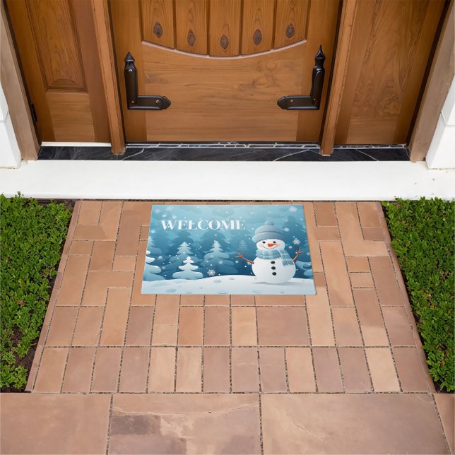 Holiday Snowman Doormat Fußmatte (Außenbereich)