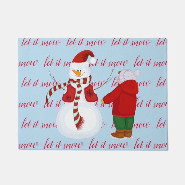 Holiday Snowman Doormat Fußmatte (Vorderseite)