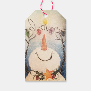 Holiday Snowman Gift Tag Geschenkanhänger