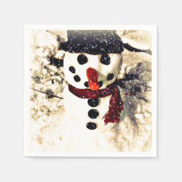 Holiday Snowman Let it Snow Paper Napkins Serviette