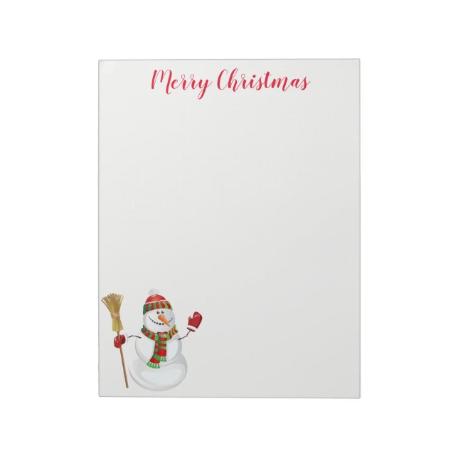 Holiday Snowman Notepad Notizblock (Rotiert)