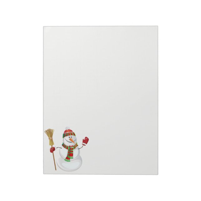 Holiday Snowman Notepad Notizblock (Rotiert)