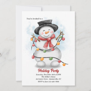 Holiday Snowman Party Einladungen