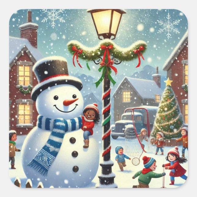 Holiday Snowman Sticker (Vorderseite)