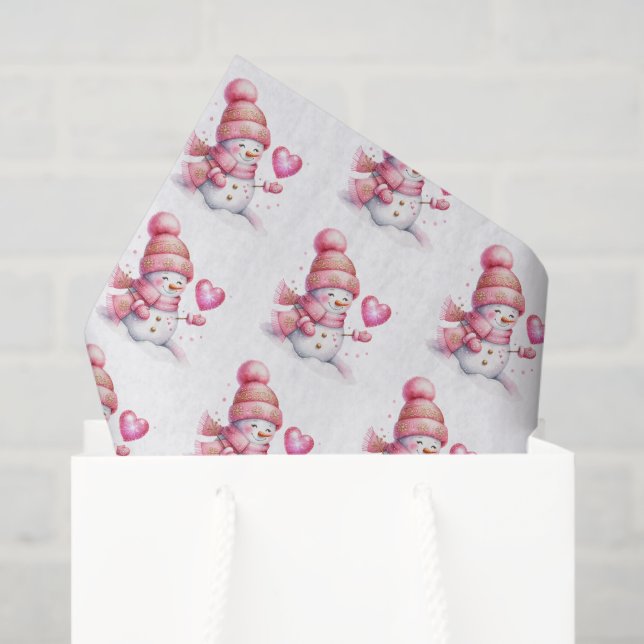 Holiday Snowman Tissue Paper Seidenpapier (Geschenktüte)