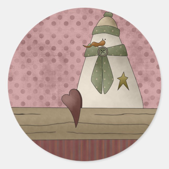 Holiday Snowman Umschlag Aufklebers Stickers (Vorderseite)