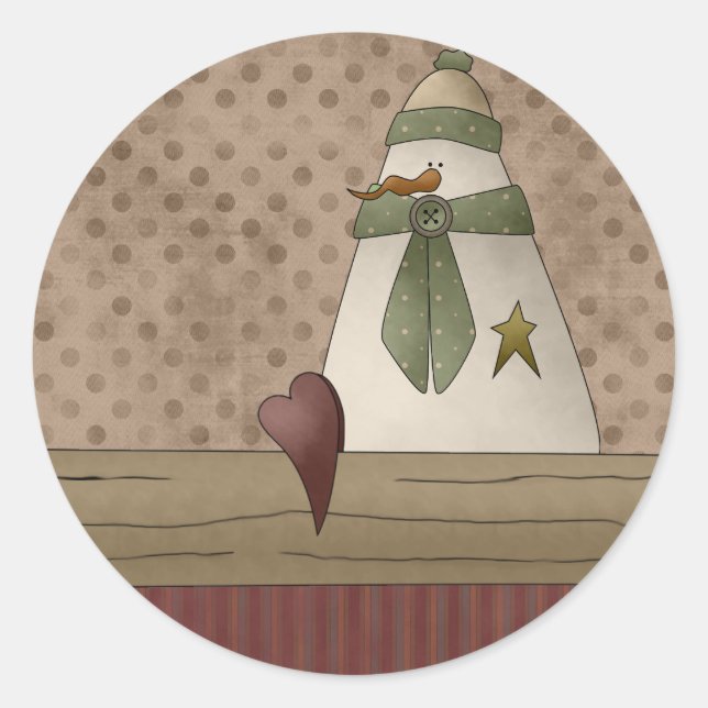 Holiday Snowman Umschlag Aufklebers Stickers (Vorderseite)
