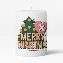 Holiday Spark Candle Pillar Candle