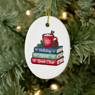 Holiday Spirit Buchclub-Ornament Bücherliebhaber Keramik Ornament
