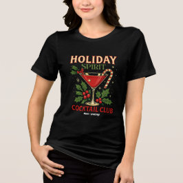 Holiday Spirit Cocktail Club Gefallen Weihnachten Tri-Blend Shirt