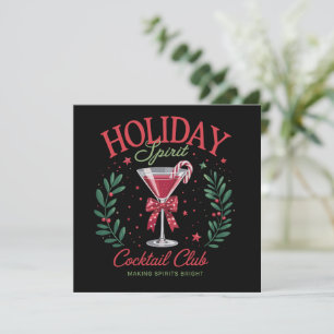 Holiday Spirit Cocktail Club Party Feiertagskarte