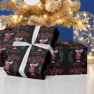Holiday Spirit Cocktail Club Party Geschenkpapier