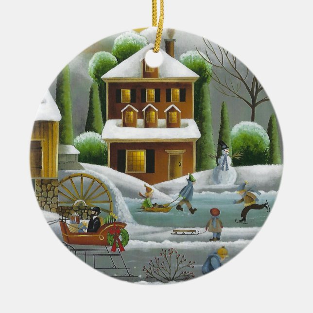 Holiday Spirit Keramik Ornament (Vorne)