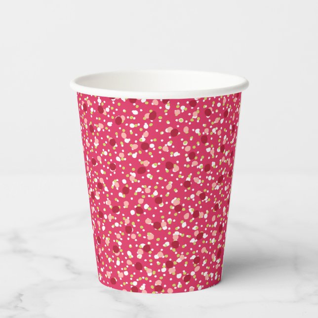 Holiday Sprinkles Hot Pink Paper Cup Pappbecher (Rückseite)