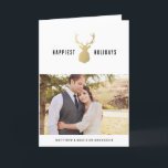 Holiday Stag | Foto-Grußkarte Feiertagskarte<br><div class="desc">Fotos mit freundlicher Genehmigung von ©Blush Fotografy Für weitere Farben und Stile besuchen Sie unseren Shop!</div>