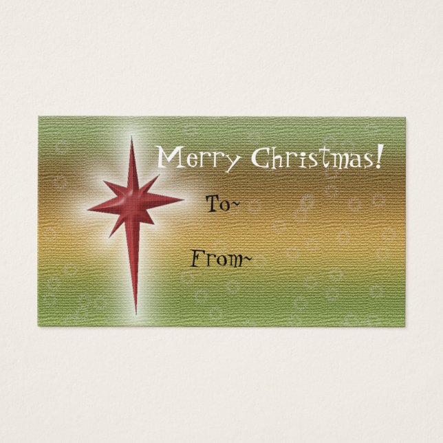 Holiday Star Gift Tags (Vorderseite)