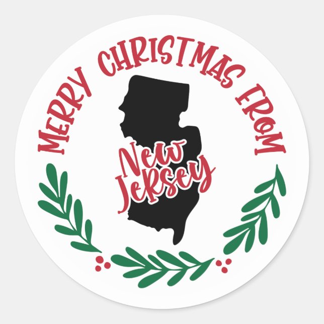 Holiday Sticker aus New Jersey (Vorderseite)