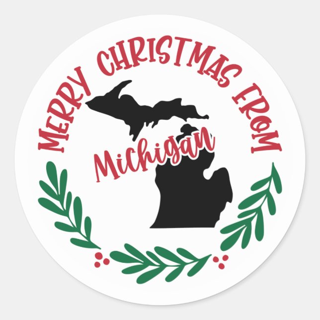 Holiday Sticker von Michigan (Vorderseite)