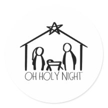 Holiday Stickers Nativmanger Scene Labels