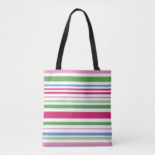 Holiday Strip Tote Bag