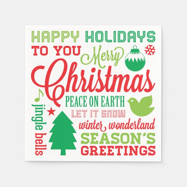 Holiday Subway Art Napkins Serviette (Vorderseite)