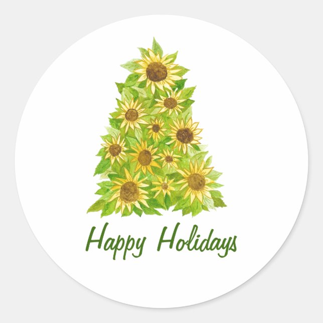 Holiday Sunflower Sticker (Vorderseite)