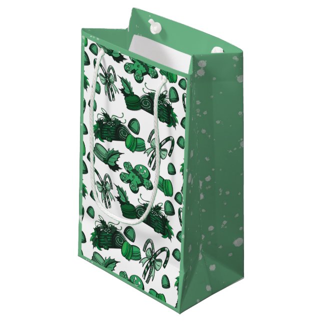 Holiday Sweets- Mint (Solid) Kleine Geschenktüte (Vorderseite Schrägansicht)