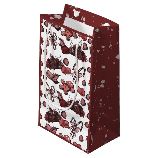 Holiday Sweets- Peppermint (Solid) Kleine Geschenktüte (Vorderseite Schrägansicht)