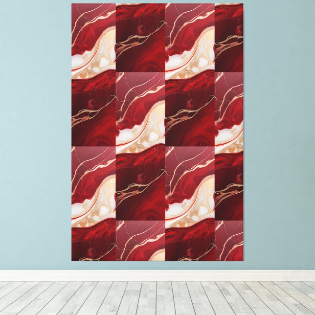 Holiday Swirl Wonder Retro Christmas Canvas Bloom Leinwanddruck (Insitu (Holzboden))