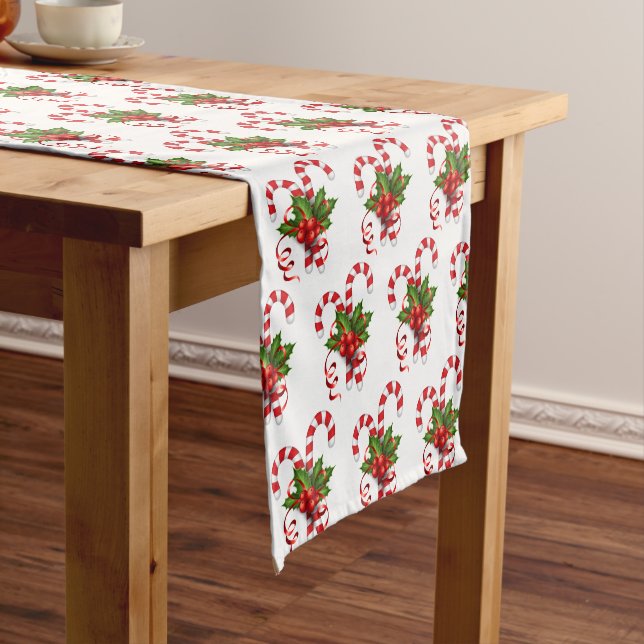 Holiday Table Runner Candy Cane Kurzer Tischläufer (Beispiel)