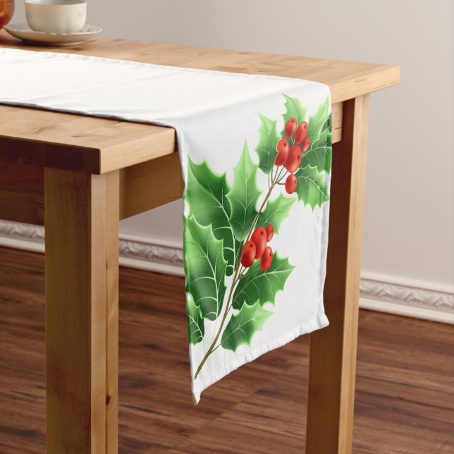 Holiday Table Runner Holly Großer Tischläufer (Beispiel)